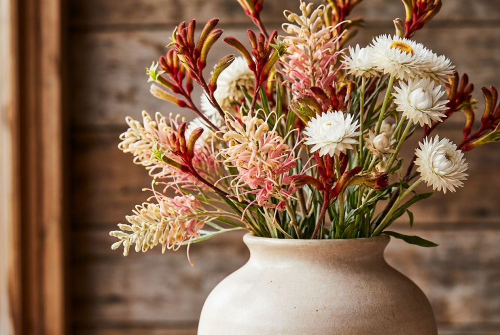 Australian native flowers in a vase.