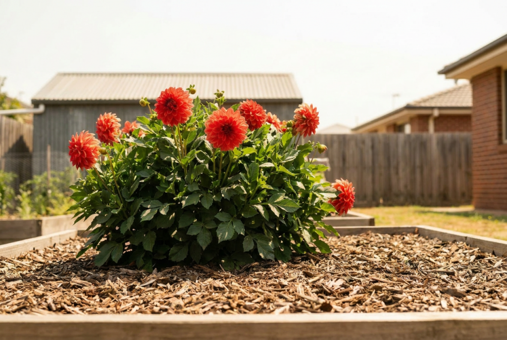 Red-orange dahlia