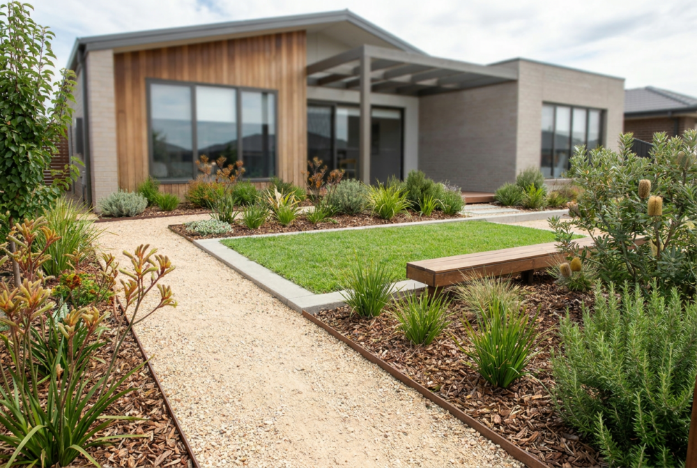 Low-maintenance native garden